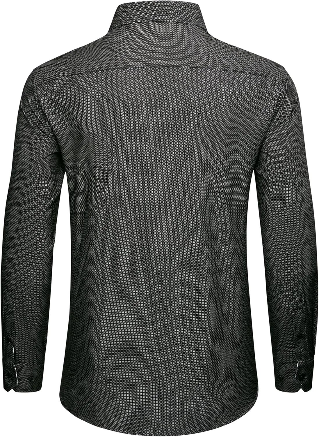 Alimens & Gentle Mens Dress Shirts Printed Button Down Shirt Long Sleeve Regular Fit Inner Collar Contrast Shirt Business