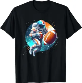 Astronaut Moon Space Shirt Galaxy Shirt Space Football T-Shirt