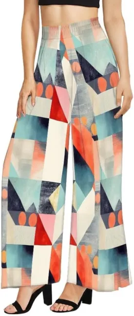 Blood Splatter Women's High Waist Pants Colorful Colorblock Beach Palazzo Long Pant Polka Dot Lounge Pant Trouser