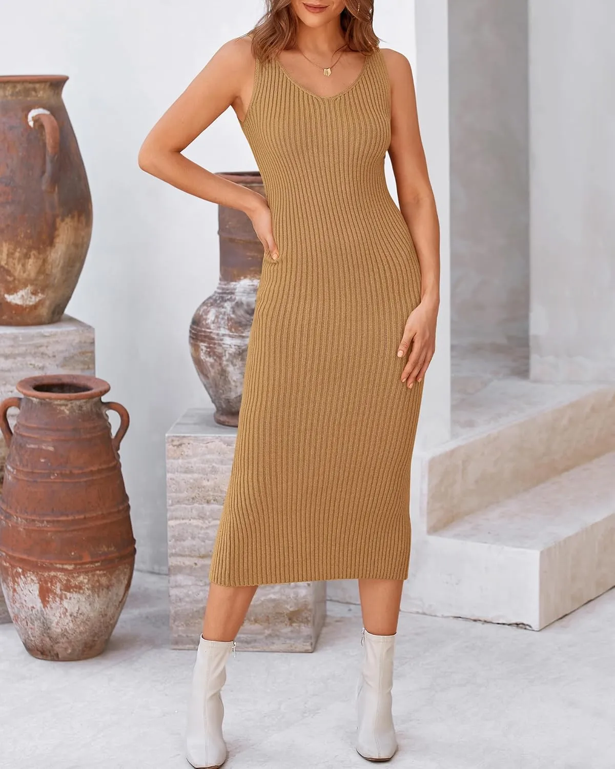 BTFBM Women Fall Knit Sweater Dress Set Bodycon Slit Midi Dresses Button Down Long Sleeve Cropped Cardigan 2 Piece Sets