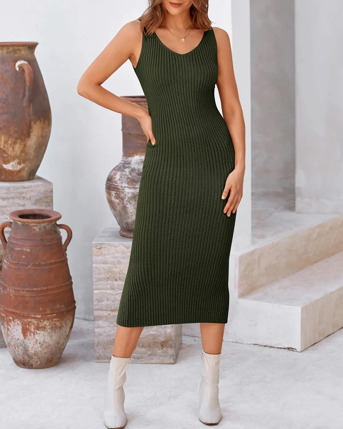 BTFBM Women Fall Knit Sweater Dress Set Bodycon Slit Midi Dresses Button Down Long Sleeve Cropped Cardigan 2 Piece Sets