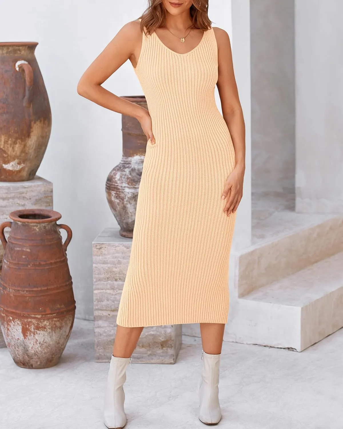 BTFBM Women Fall Knit Sweater Dress Set Bodycon Slit Midi Dresses Button Down Long Sleeve Cropped Cardigan 2 Piece Sets