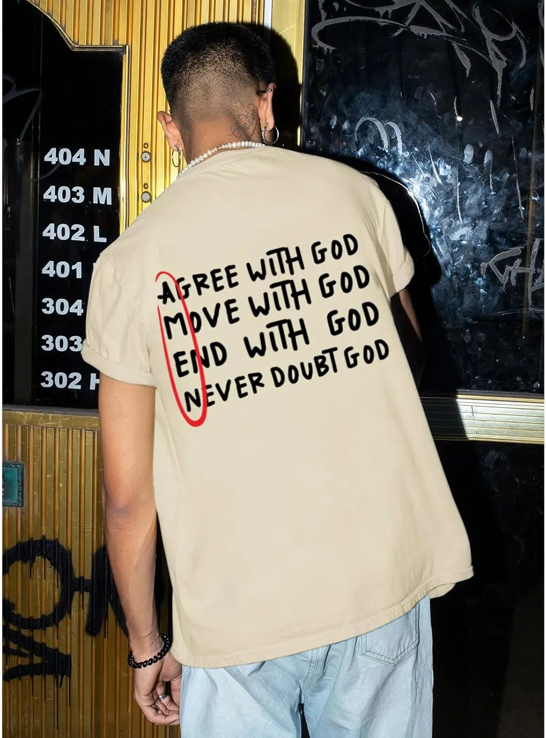 Christian Shirts for Men Inspirational God Shirt Religious Faith Tshirt Oversized Jesus Bible Verse Graphic Tee Top