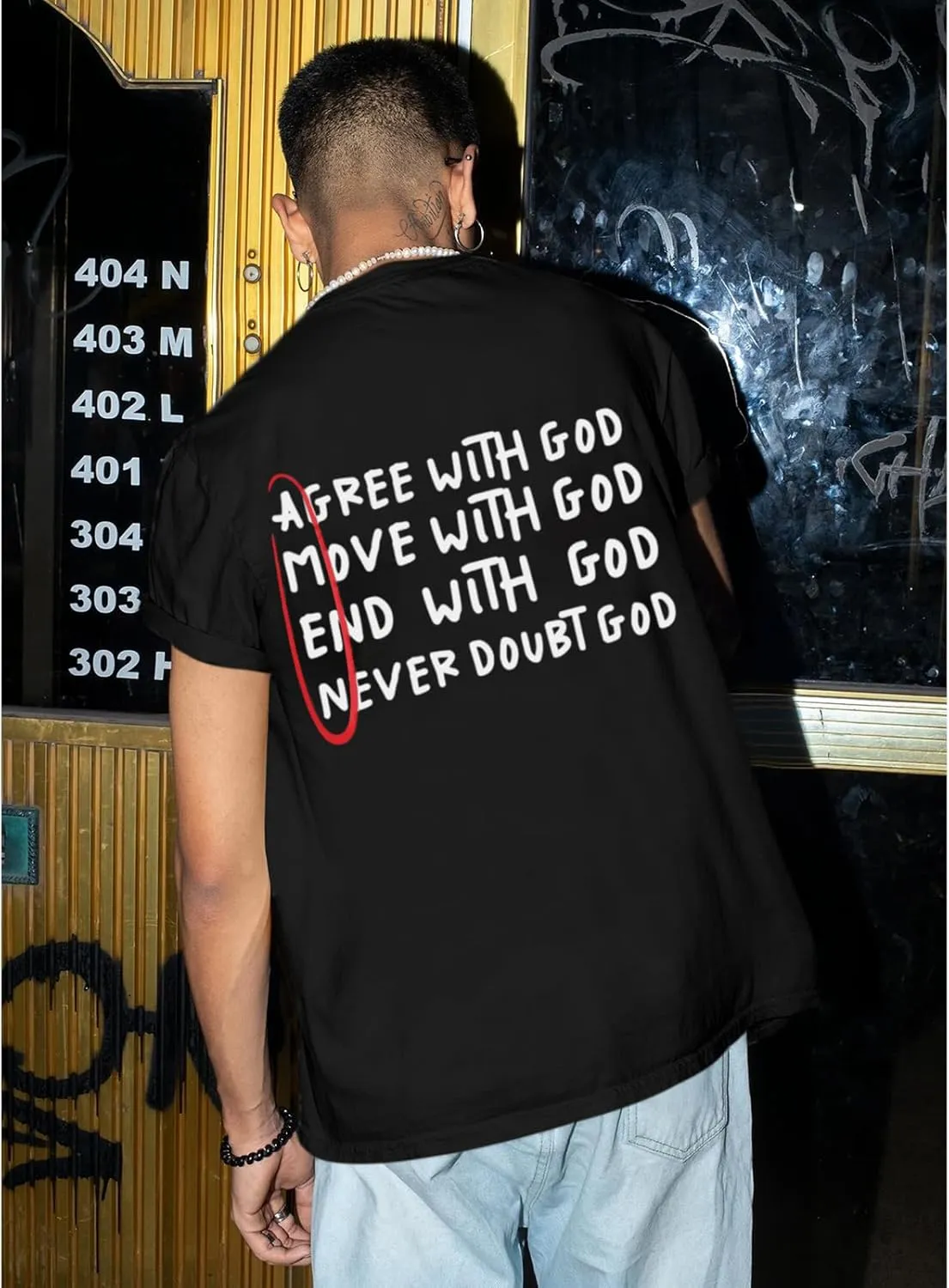 Christian Shirts for Men Inspirational God Shirt Religious Faith Tshirt Oversized Jesus Bible Verse Graphic Tee Top