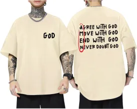 Christian Shirts for Men Inspirational God Shirt Religious Faith Tshirt Oversized Jesus Bible Verse Graphic Tee Top