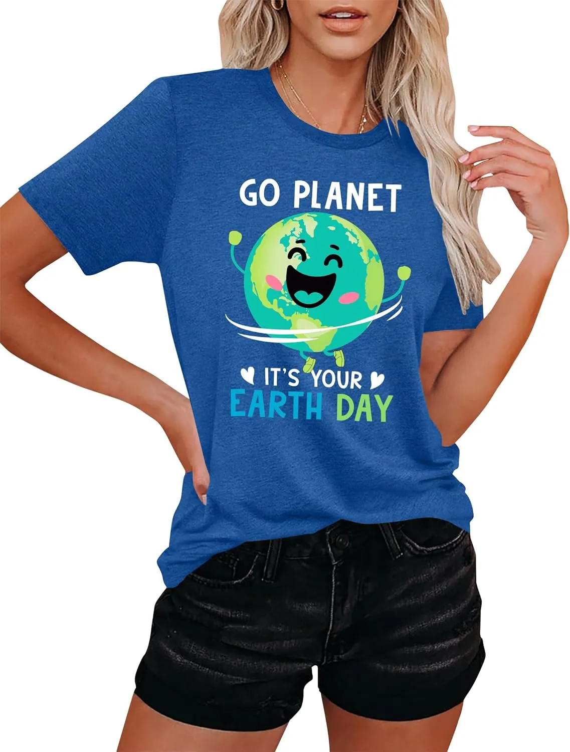 Earth Day Shirt Women Go Planet Its Your Earth Day T-Shirt Graphic Protect The Environment Tee Nature Lover Tops