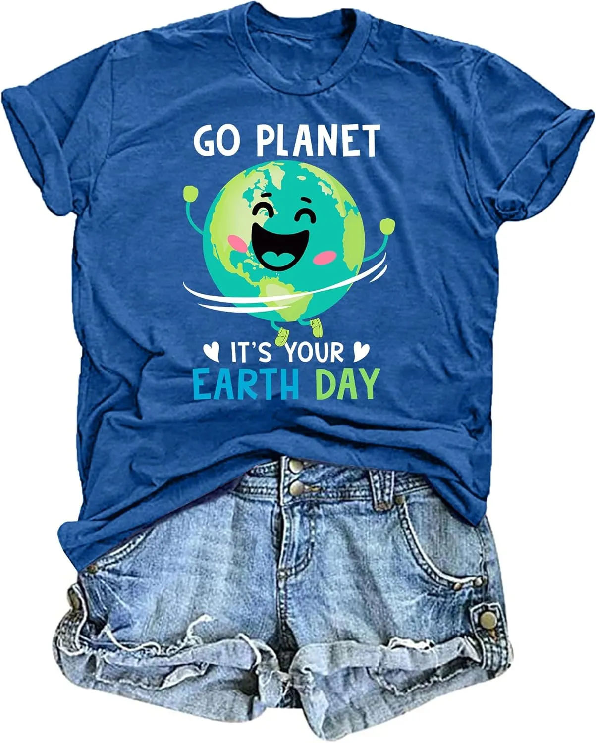 Earth Day Shirt Women Go Planet Its Your Earth Day T-Shirt Graphic Protect The Environment Tee Nature Lover Tops