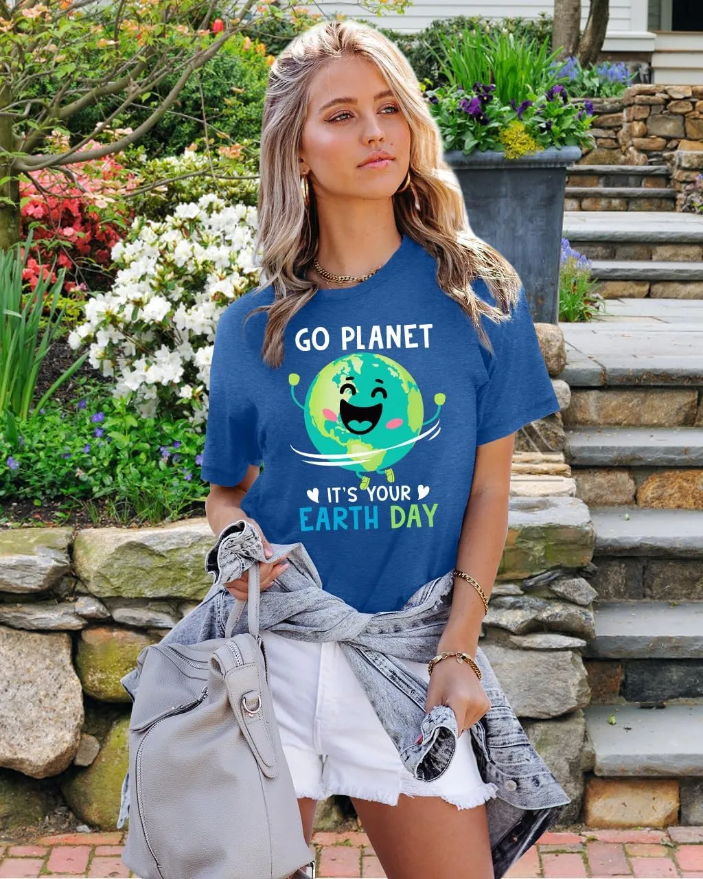 Earth Day Shirt Women Go Planet Its Your Earth Day T-Shirt Graphic Protect The Environment Tee Nature Lover Tops