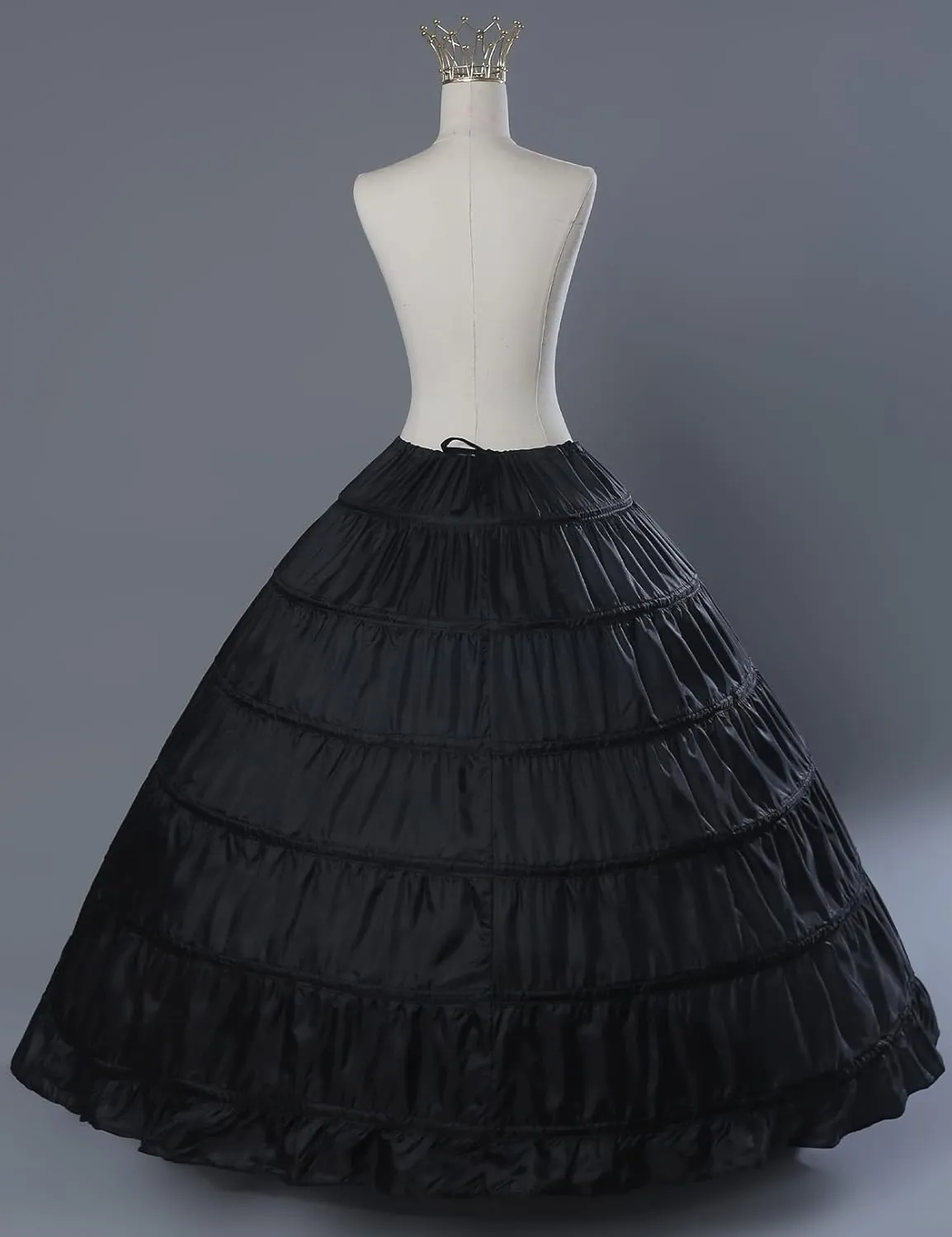 Full A-line 6 Hoop Floor-Length Bridal Dress Gown Slip Petticoat