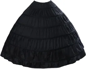 Full A-line 6 Hoop Floor-Length Bridal Dress Gown Slip Petticoat