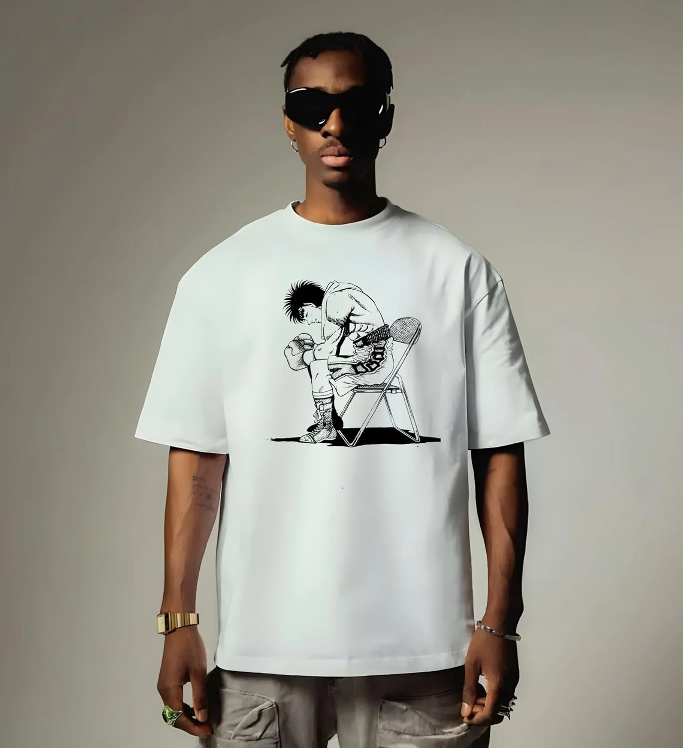 Japanese Anime Hajime No Ippo Merch Kamogawa Boxing, Manga T-Shirt, Unisex Vintage Y2K Graphic T-Shirt, Retro Aesthetic