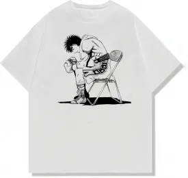 Japanese Anime Hajime No Ippo Merch Kamogawa Boxing, Manga T-Shirt, Unisex Vintage Y2K Graphic T-Shirt, Retro Aesthetic
