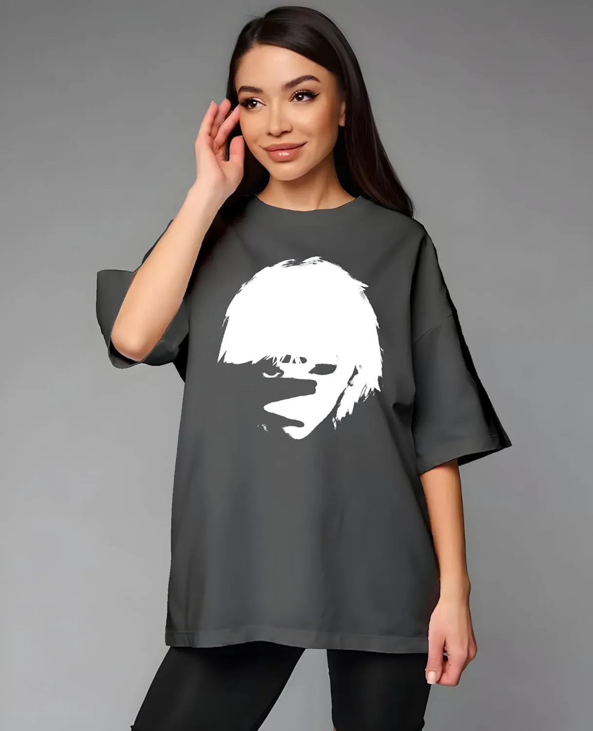 Japanese Spider Lily, Tokyo Ghoul Grunge Anime Flower Tee, Unisex Vintage Y2K Oversized Graphic T-Shirt, Retro Aesthetic