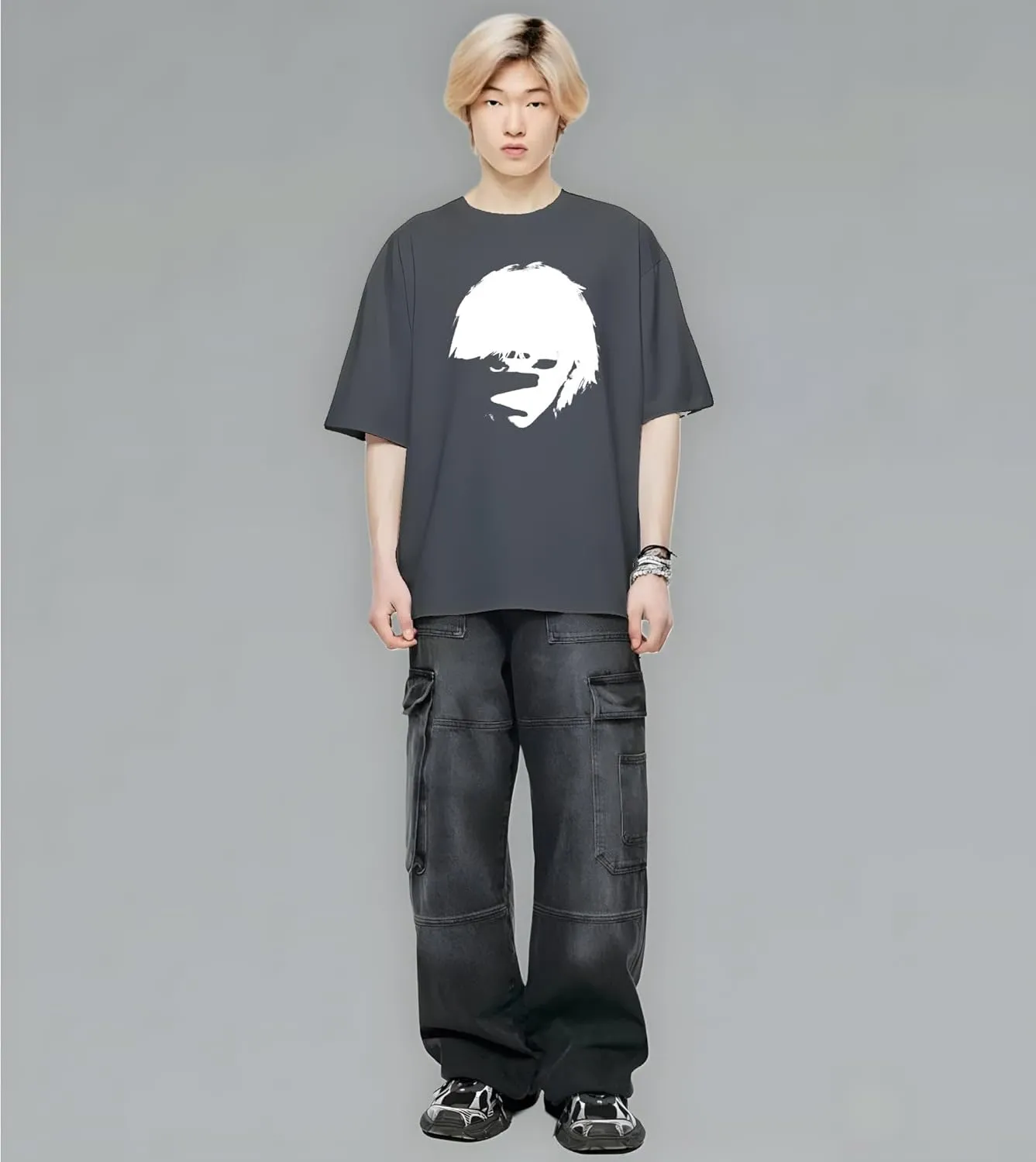 Japanese Spider Lily, Tokyo Ghoul Grunge Anime Flower Tee, Unisex Vintage Y2K Oversized Graphic T-Shirt, Retro Aesthetic