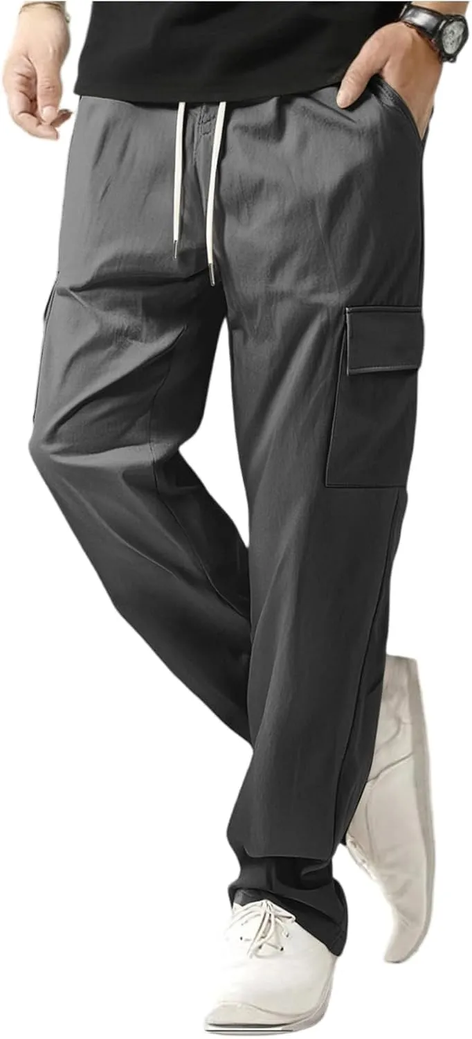 Joggers Men Drawstring Slim Fit Pants Resistant Trousers Hunting Moisture Wicking Sweatpants Carpenter