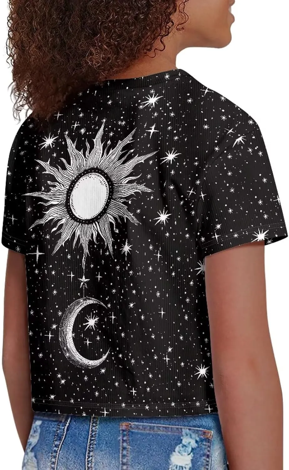 Kids T Shirt Short Sleeve Crop Tops for Girls Summer Clothes Pullover Tees Shirt 5-14