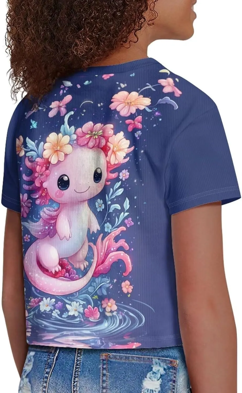 Kids T Shirt Short Sleeve Crop Tops for Girls Summer Clothes Pullover Tees Shirt 5-14