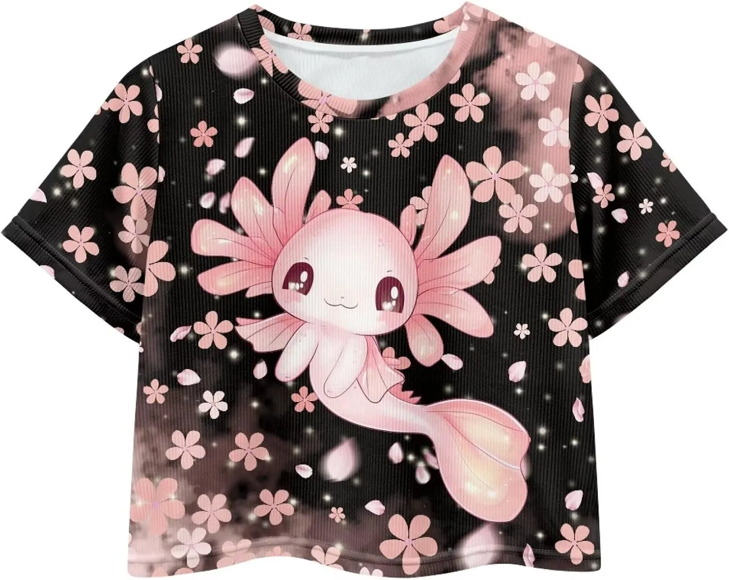 Kids T Shirt Short Sleeve Crop Tops for Girls Summer Clothes Pullover Tees Shirt 5-14