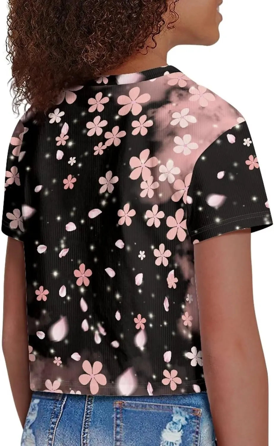 Kids T Shirt Short Sleeve Crop Tops for Girls Summer Clothes Pullover Tees Shirt 5-14