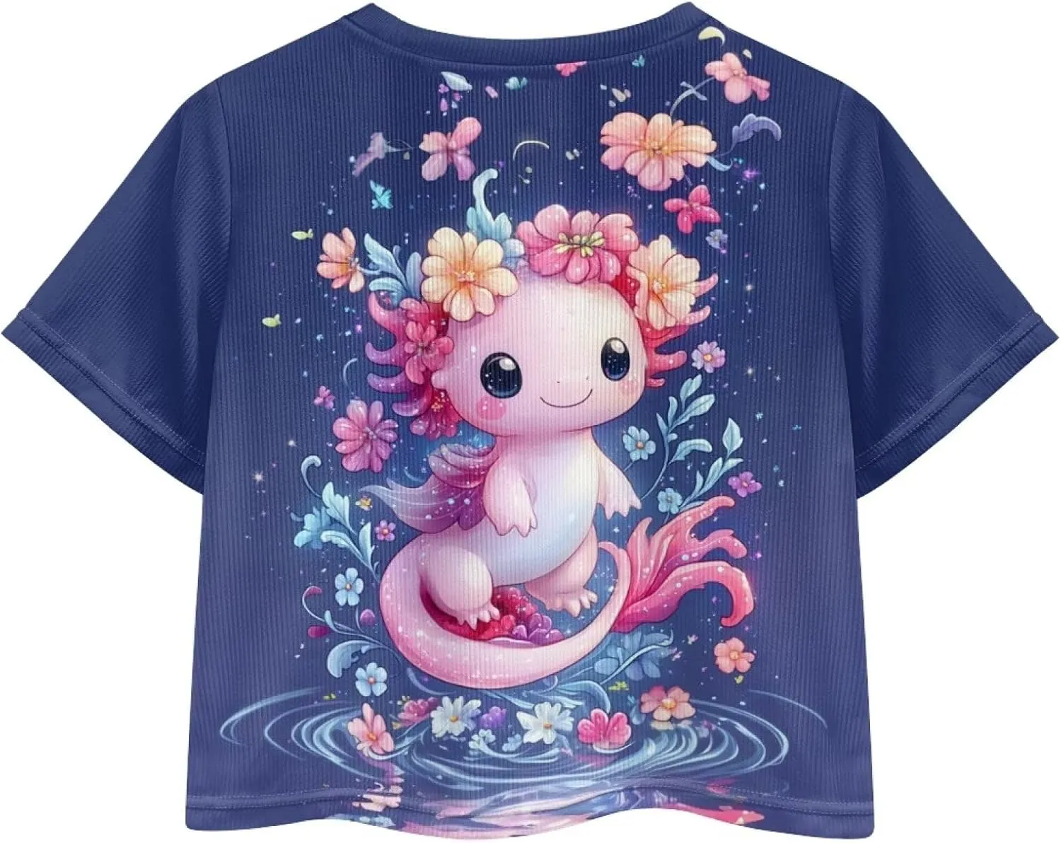 Kids T Shirt Short Sleeve Crop Tops for Girls Summer Clothes Pullover Tees Shirt 5-14