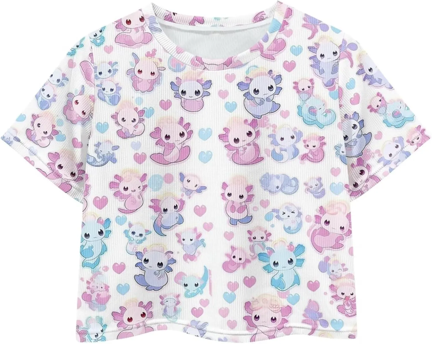 Kids T Shirt Short Sleeve Crop Tops for Girls Summer Clothes Pullover Tees Shirt 5-14