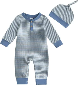 Kuriozud Newborn Infant Unisex Baby Boy Girl Clothes Button Romper Jumpsuit Basic One Piece Outfits