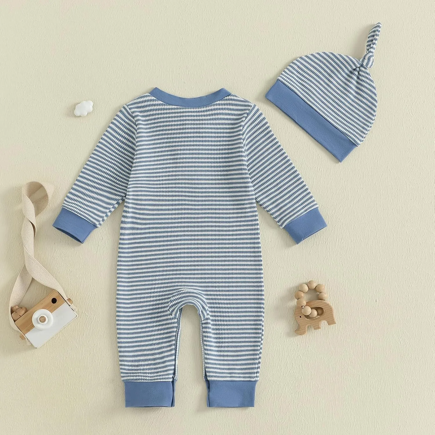 Kuriozud Newborn Infant Unisex Baby Boy Girl Clothes Button Romper Jumpsuit Basic One Piece Outfits