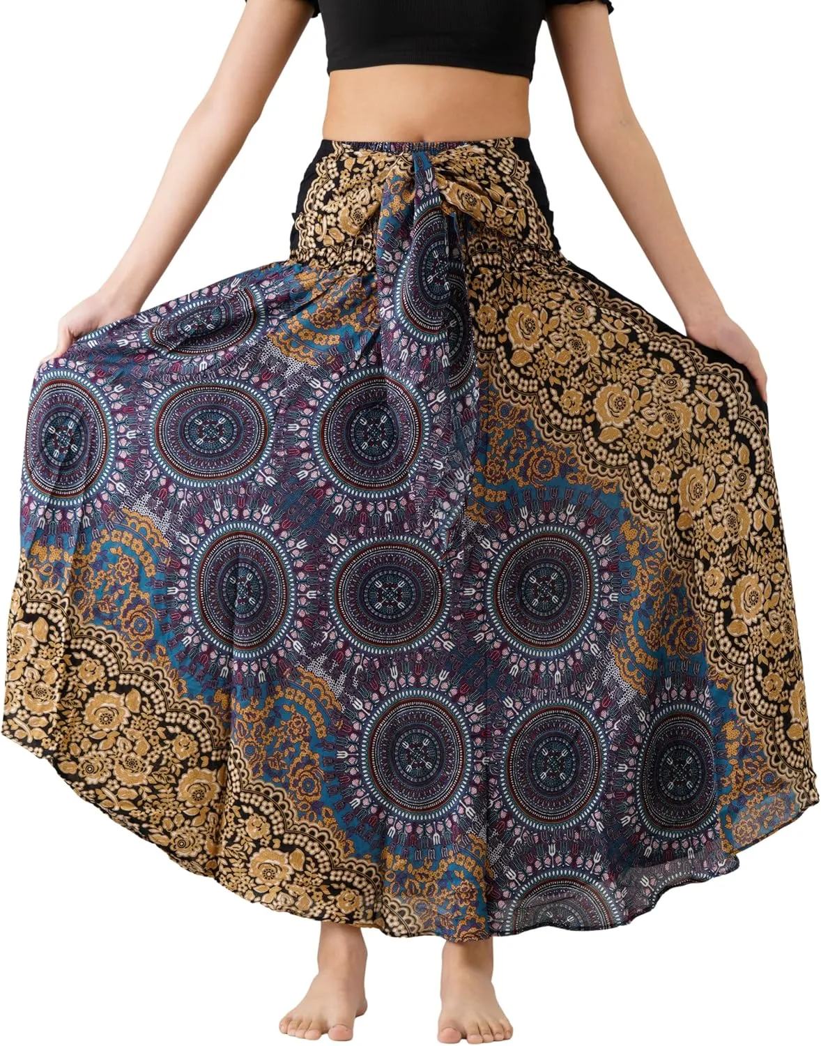 Long Skirts for Women Maxi Boho Skirt Floral Print