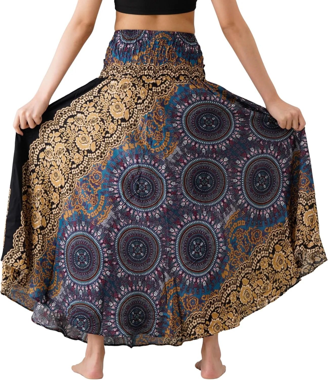 Long Skirts for Women Maxi Boho Skirt Floral Print
