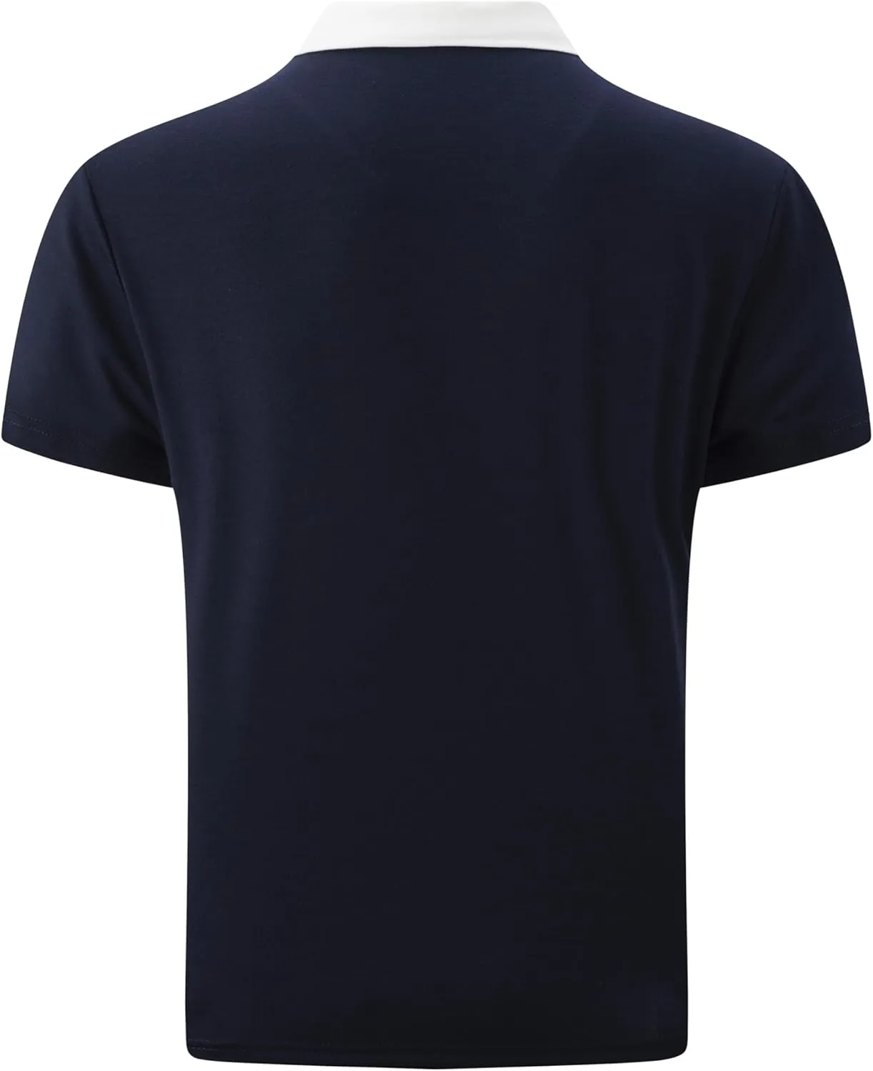 Mens Casual Polo Shirts Classic Short Sleeve Golf Shirt Fashion Button Cotton Top with Pocket