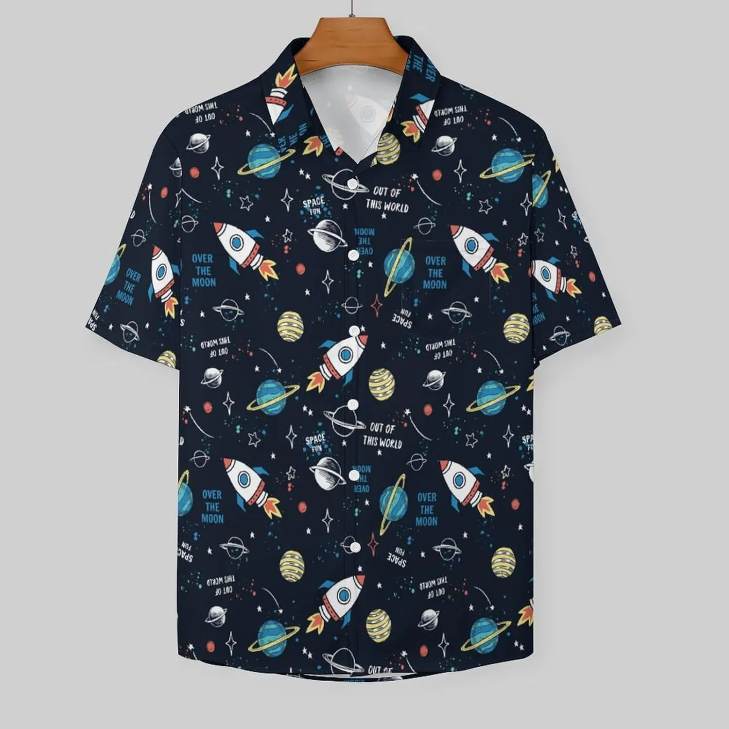 Mens Hawaiian Shirt Casual Button Down Short Sleeve Tropical Beach Holiday Aloha Party Shirt for Men Funny