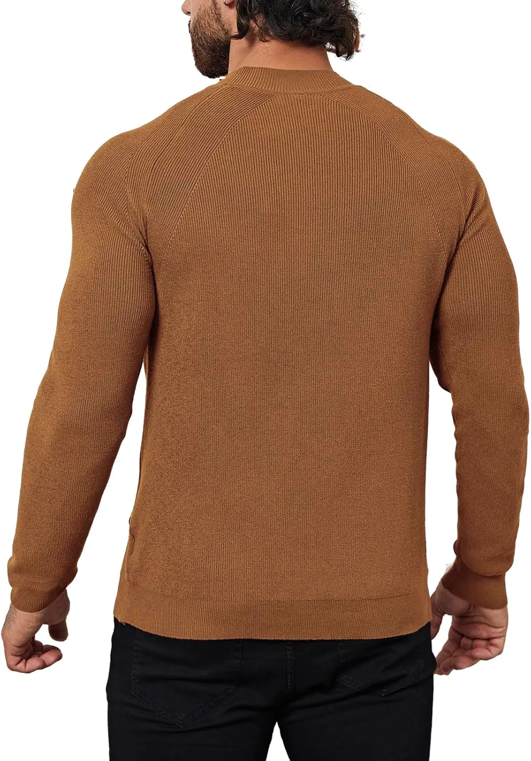 Mens Mock Neck Sweater Slim Fit Half Turtleneck Knit Sweaters Short Turtle Neck Lightweight Long Sleeve