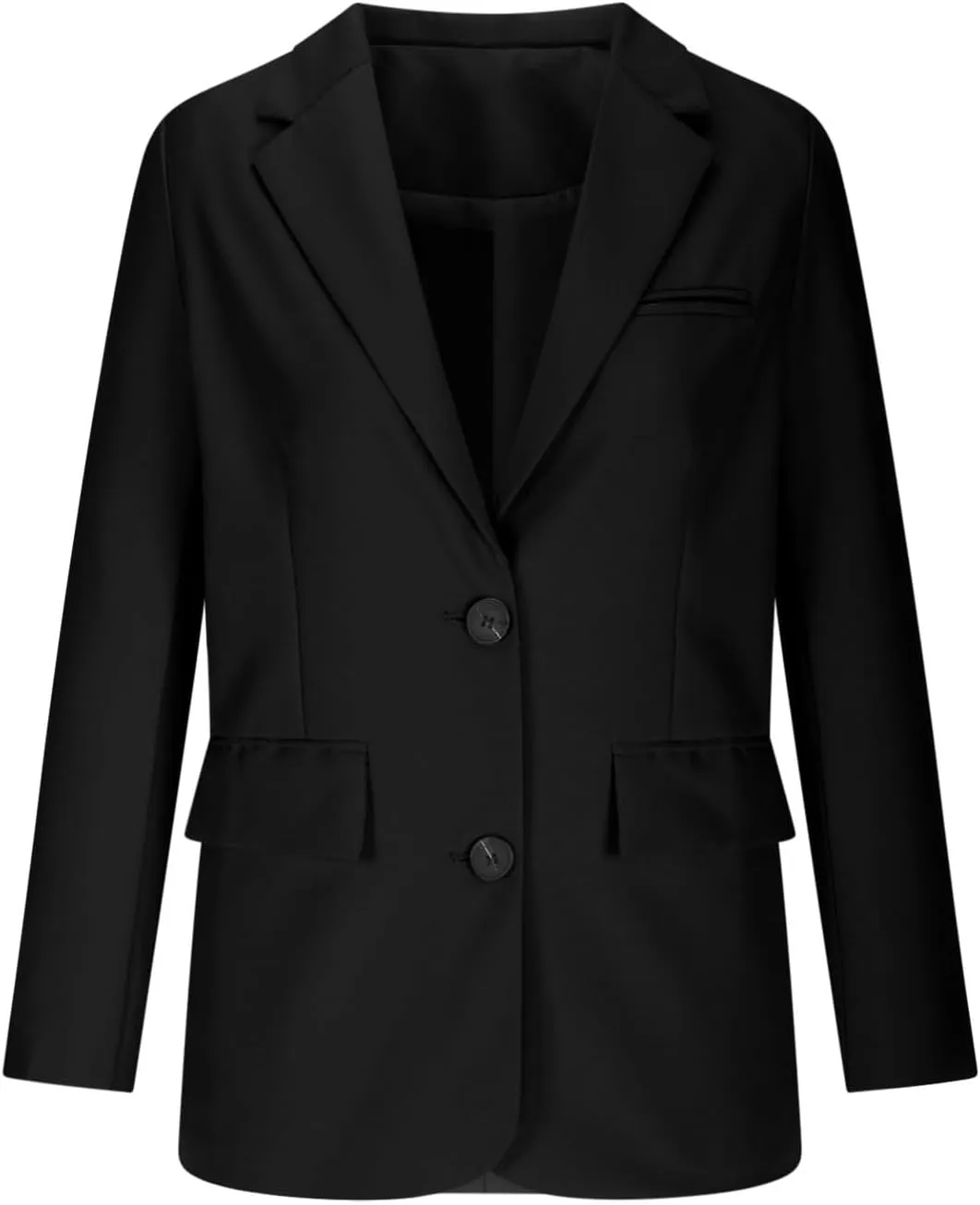 Plain Color Suit Blazers for Women Business Casual Fall Coats Office Attire Blazer Jackets with Shoulder Pad
