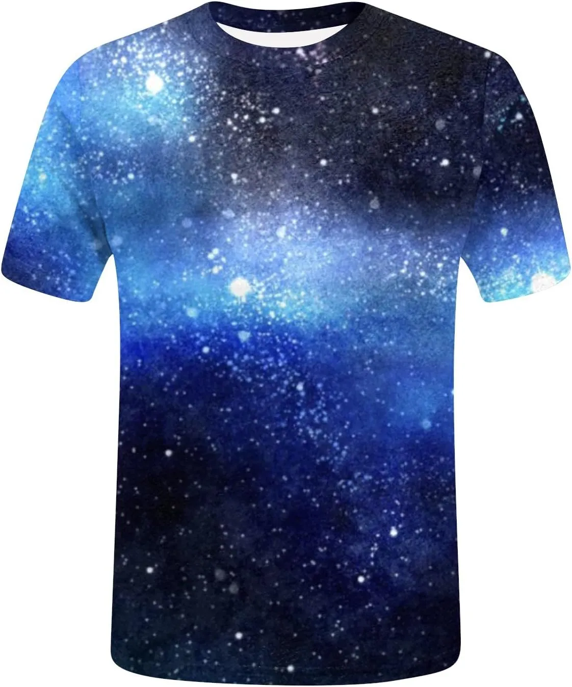 Summer Top for Women 2024 Novelty 3D Galaxy Universe Graphic Tees Short Sleeve Shirts Casual Cotton Tshirt Teen Girls Clothes