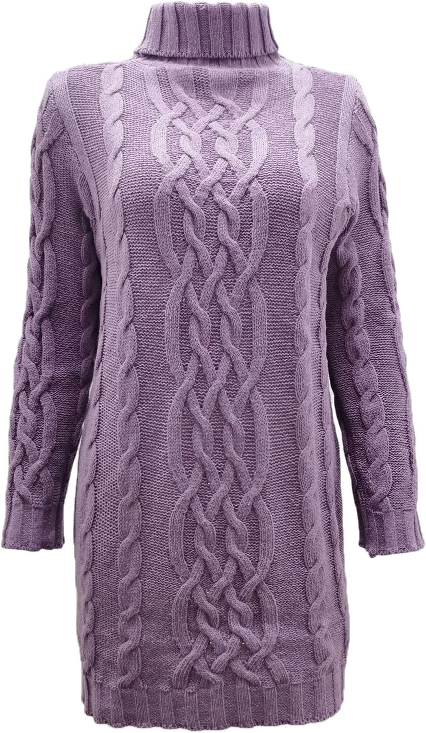 Sweater Dress for Women Oversized Crewneck Long Sleeve Mini Dress Solid Chunky Knit Sweater 2024 Fall Winter Pullover