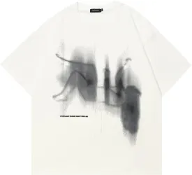 T-Shirt Streetwear Aesthetic Graphic Eyes Relaxed Tee Shirt Men Unisex