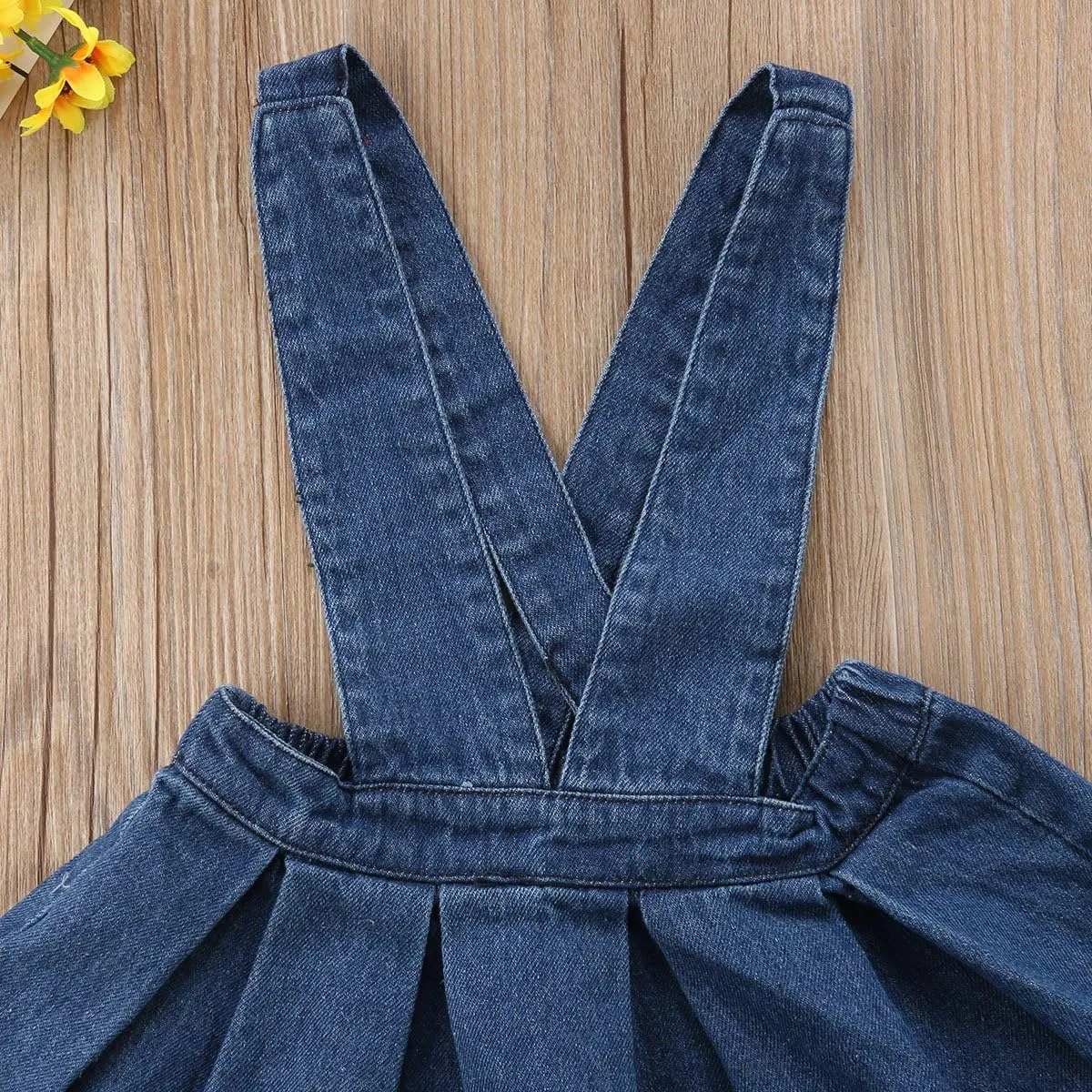 Toddler Girls Denim Dress Suspender Denim Skirt Infant Baby Girl Strap Dress Overalls Outfit