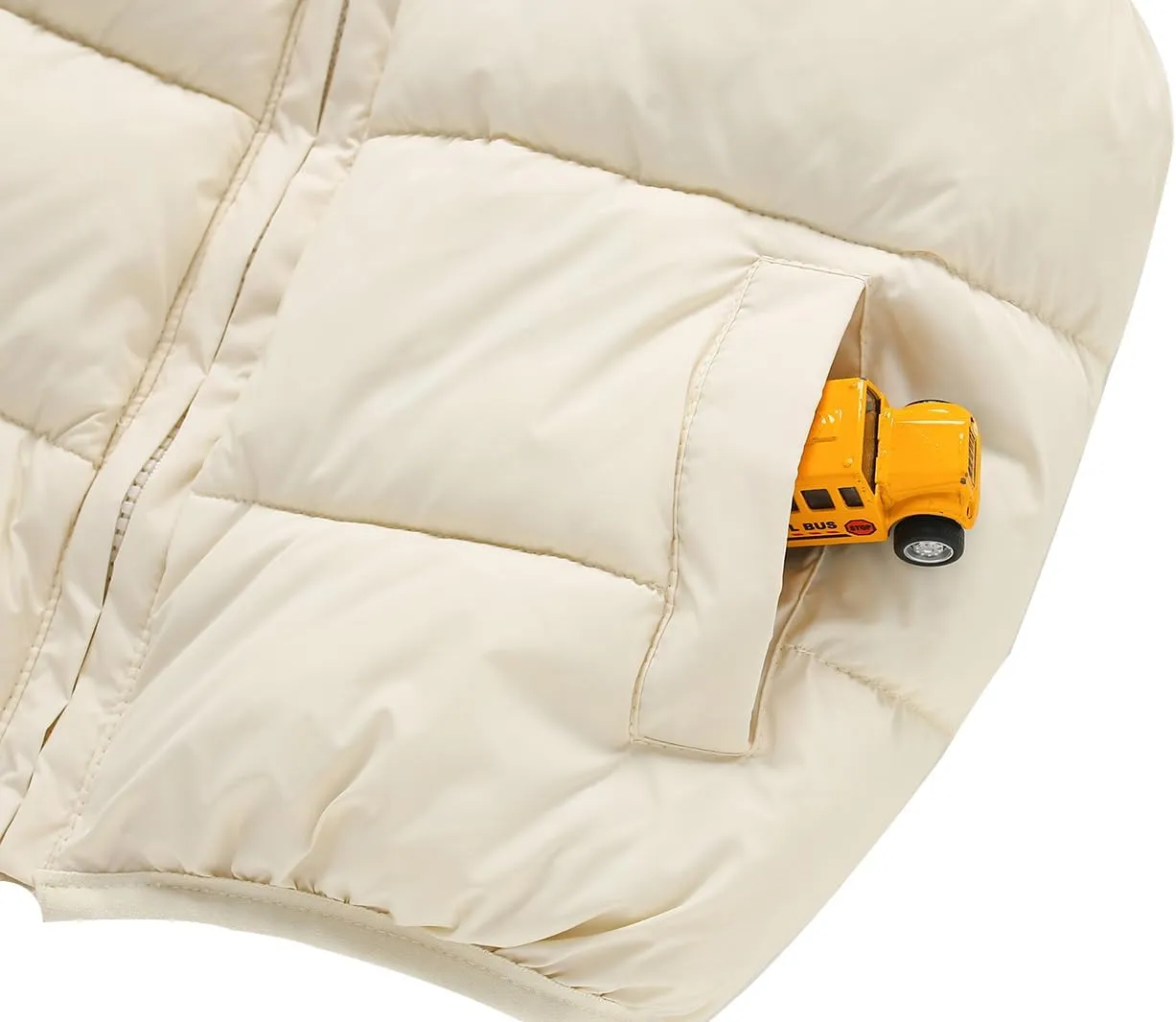 Toddler Puffer Vest Boys Girls Fleece Vest Puffy Toddler Boy Sleeveless Jacket Coat with Removable Hood
