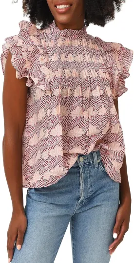 Women Boho Floral Blouse Ruffle Flutter Sleeve V Neck Patchwork Peplum Babydoll Shirt Summer Y2K Going Out Tops