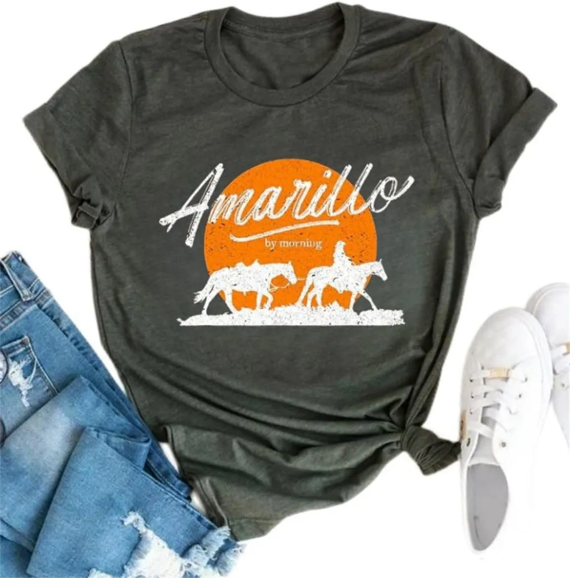 Women Retro Western Country Music Shirts Cowboy Gift Graphic Tees Short Sleeve Music Band Tshirt Tops