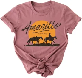 Women Retro Western Country Music Shirts Cowboy Gift Graphic Tees Short Sleeve Music Band Tshirt Tops