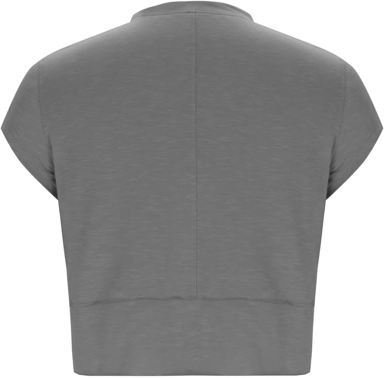 Women's Athletic T-Shirts Fashion Irregular Hem Crewneck Cap Sleeve Cropped Tops Lightweight Breathable Yoga Gym Tees