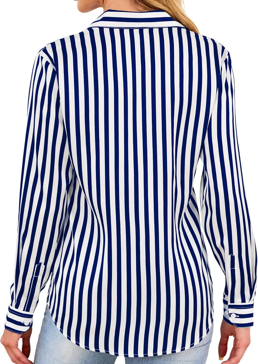 Wrinkle-Resistant Women Silky Button Down Shirts 2025 Fashion Printed Long Sleeve Blouse Dressy Casual Tops